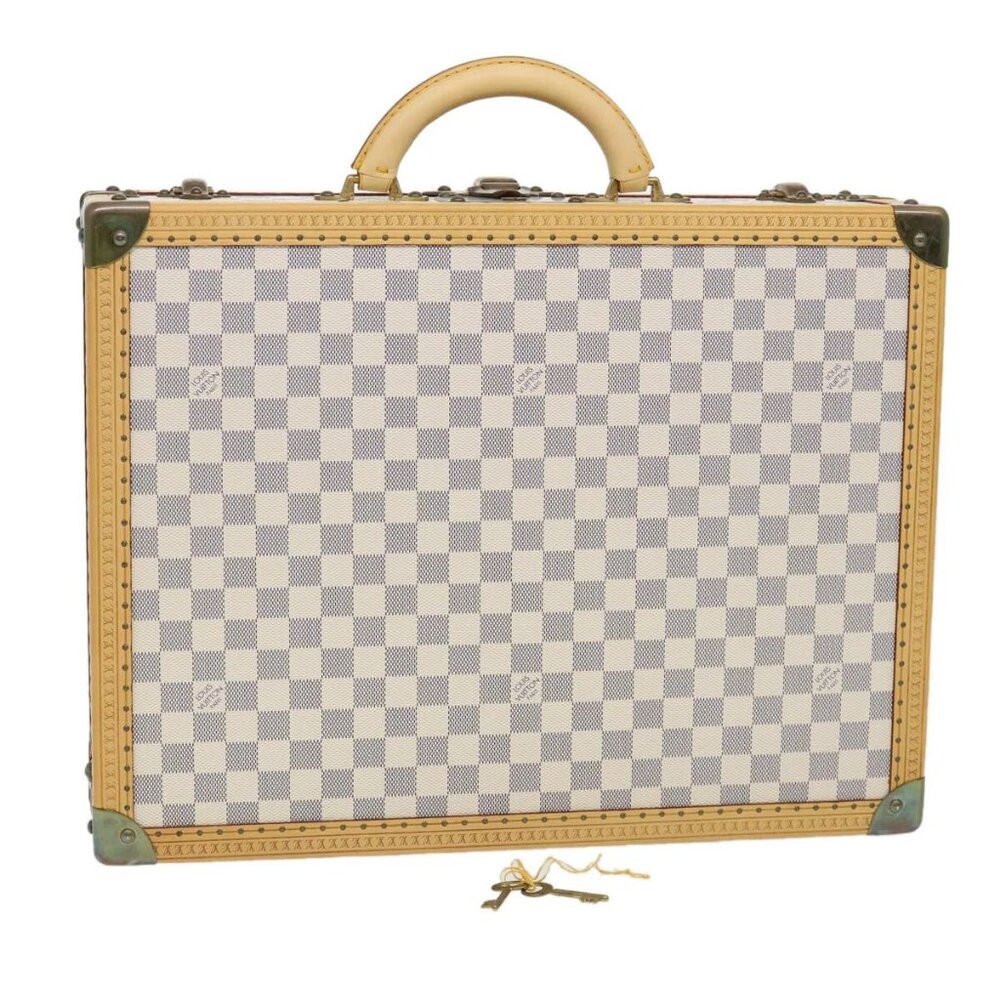 LOUIS VUITTON Damier Azur Cotteville 45 Trunk SPO LV Auth 38808SM